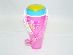 Water Bottle - Plastic 250x75 mm Pink, 500ml-1000ml, Leak-Proof, Lightweight, Durable, Portable, Screw Cap