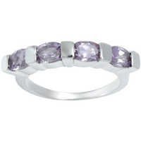 With Blue Stone, Sterling Silver Genuine Tanzanite Ring, Micro Pave Setting Silver Jew Gender: Women