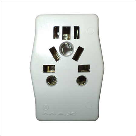 Multi Plug - Plastic, 80x50x30mm, White, 10A, 230V | 3 Sockets, Space Saving, Durable, Easy Use
