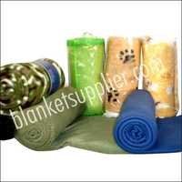 Blue And Green Printed Fleece Blankets