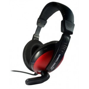 Quantum QHM889 Red Stereo Headphone MIC