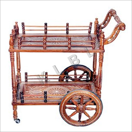 Wooden Inlaid Trolley Wooden Inlaid Trolley