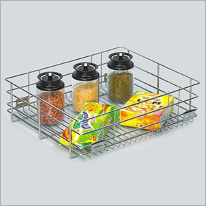Plain Basket - Steel, 12x10x5 Inches, Silver | Durable, Sturdy, Space-Saving, Rust Resistant, Easy to Clean, Stylish Chrome Finish