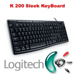 Logitech K 200 USB Media Sleek Keyboard