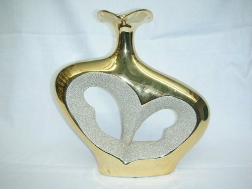 Gold Ceramic Vase Show Pieces statue 