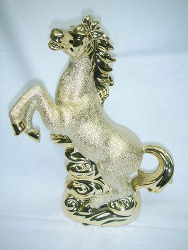 Gold Ceramic Horse Show Pieces statue