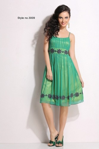 Green Fancy Short Dress