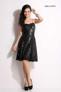 Black Stylish Ladies Short Dress