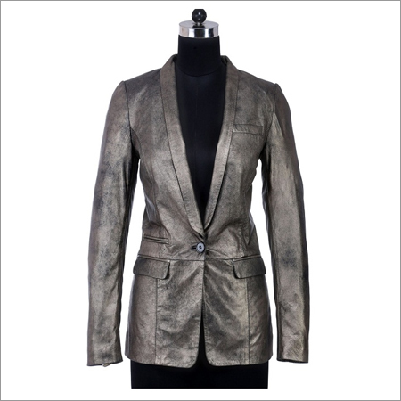 Women's Shining Leather Jacket
