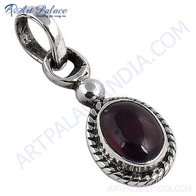 Deisgner Tourmaline Gemstone Silver Pendant