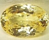 Hydro Quartz Citrine Color Facet Drops Stones, Oval Synthetic Citrine Yellow Zircon Stones  Size: 15Mm