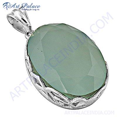 Exclusive Chalce Gemstone 925 Sterling Silver Pendant