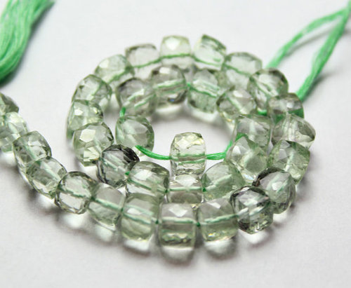 Natural Green Amethyst Bead Strands