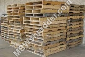 Waste Wood Pallets Shredder Cut Size: All Sizes