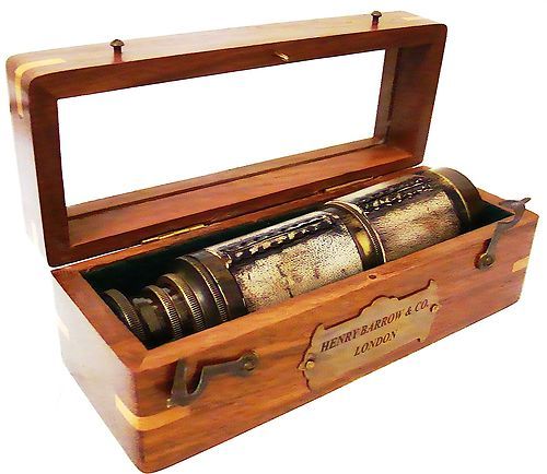 Telescope Leather Bounded w Wooden Case