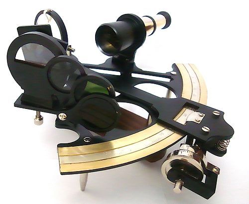 British Admiral Micrometer Sextant with Fitted Hard- Wood Box