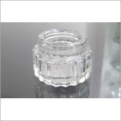 10Gms Rib Cream Glass Jars