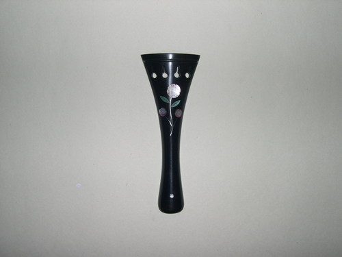 Violin Tailpiece French Ebony with Flower Inlay