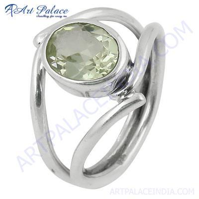 Charming Citrine Gemstone Silver Ring