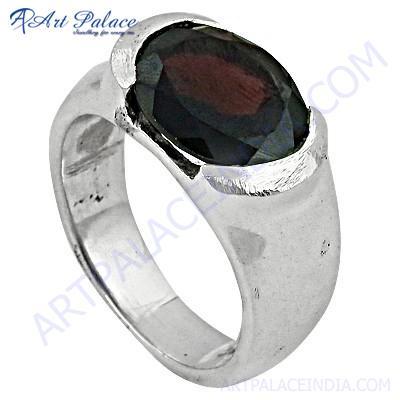 Hot Garnet Gemstone Sterling Silver Ring
