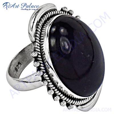 Party Wear Designer Amethyst Gemstone Silver Ring