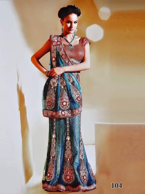 Embroidered Lehenga Sarees