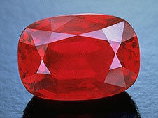 Sapphire Faceted Cushion Shaped For, Wholesale Precious Ruby Stone, Artificial Corundum Blood Red Cushion