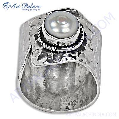 Excellent Pearl Sterling Silver Ring