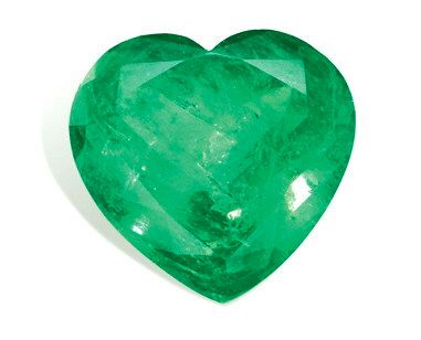 Sapphire Green Emerald Heart Shape Cut.., First Precious Heart-Shaped Sakota Mines Emerald