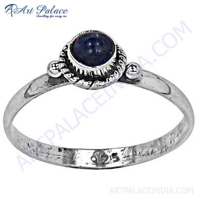 Truly Designer Lapis Gemstone Silver Ring