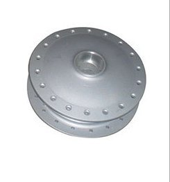 Aluminium Front Brake Drum - Bearing & Spacer Fitted 10-20 mm Size Epoxy Powder Coated Finish