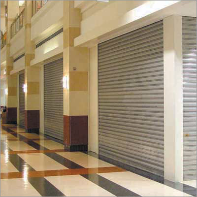 Silver Rolling Shutter Door