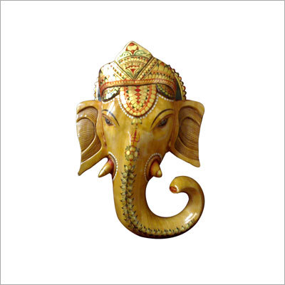 Wooden Ganesh Statue