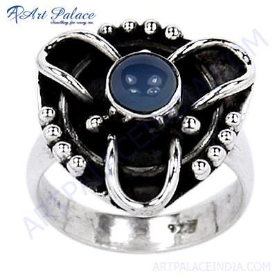 Rainbow Moonstone Cool Designer Silver Ring