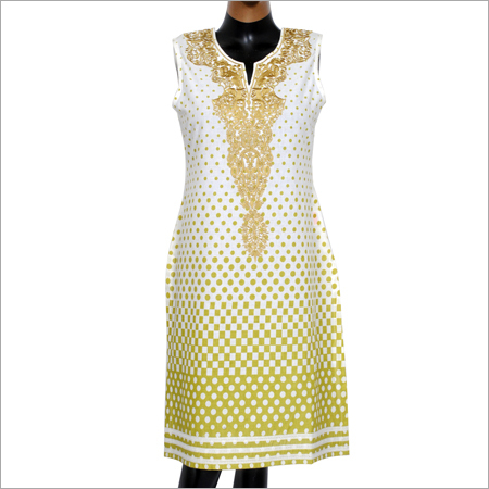 Neck Embroidery Kurtis