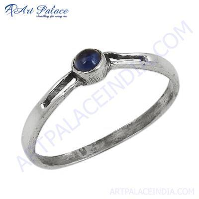 Trendy Amethyst Gemstone Silver Ring