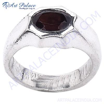 Hot Garnet Gemstone Sterling Silver Ring