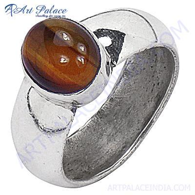 Exclusive Tiger Eye Gemstone Silver Ring