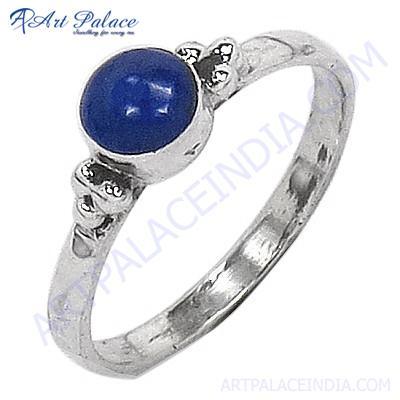 Famous Style Lapis Lazuli  Gemstone Silver Ring