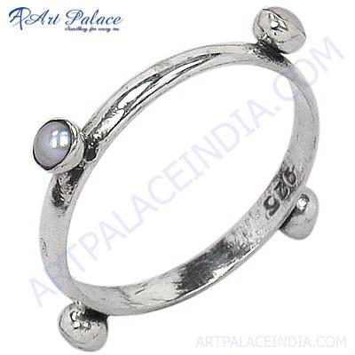 Trendy Pearl 925 Sterling Silver Ring