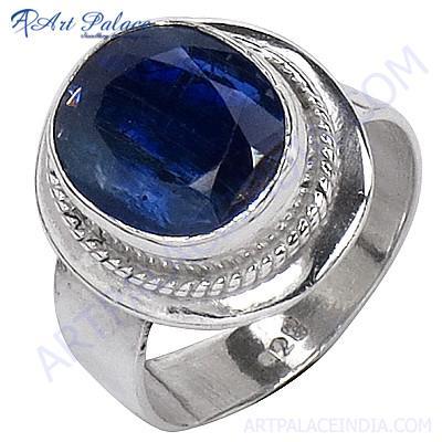 Hot World Large Kyanite Designer Silver Ring