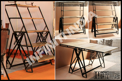 Polished Vintage Industrial Book Shelves