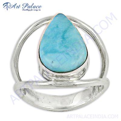 Unique Style Turquoise Gemstone Silver Ring