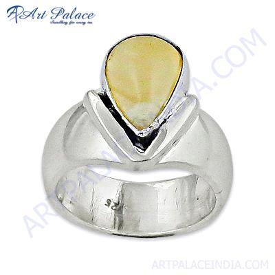Fabulous Citrine Gemstone Sterling Silver Ring