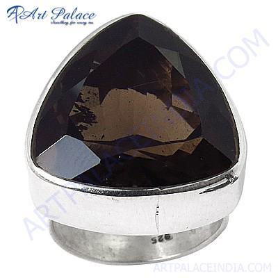 Sensational Smokey Quartz Gemstone Sterling Silver Ring