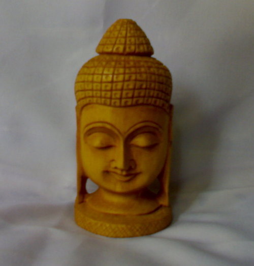 Wooden Buddha Head