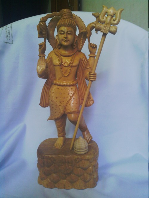 Shiva wooden statue