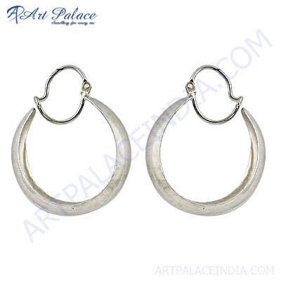 Plain Silver Hoop Pendant