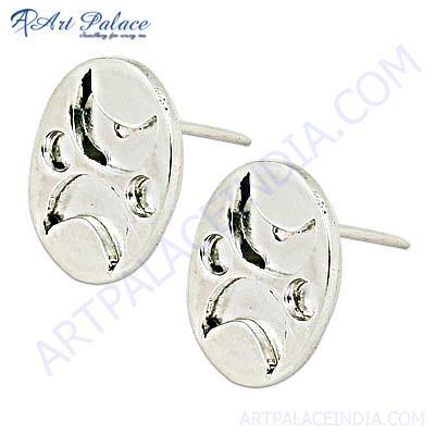 Hot Sale Plain Silver Stud Earrings