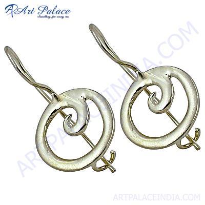 Pretty Plain Silver Earrings